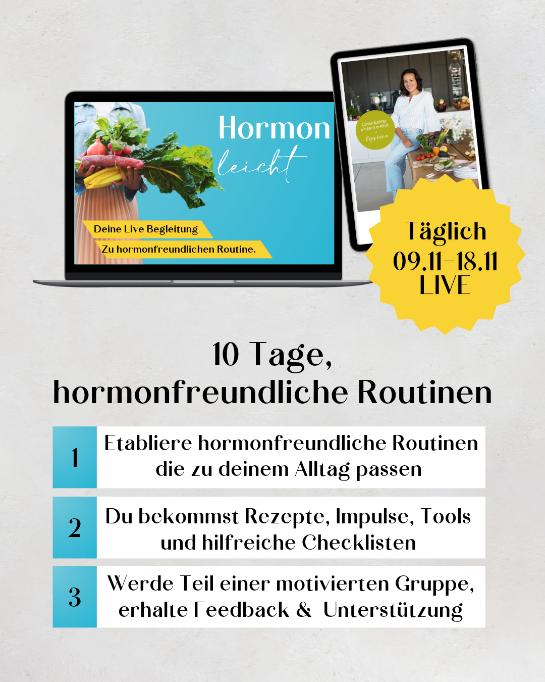 Hormonleicht - 10 Tage hormonfreundliche Routinen
